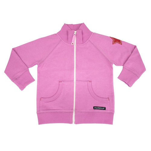 Weiche Trikotjacke mit Reißverschluss und Taschen vorne. Bündchen an Hals, Taille und Ärmelabschluss.