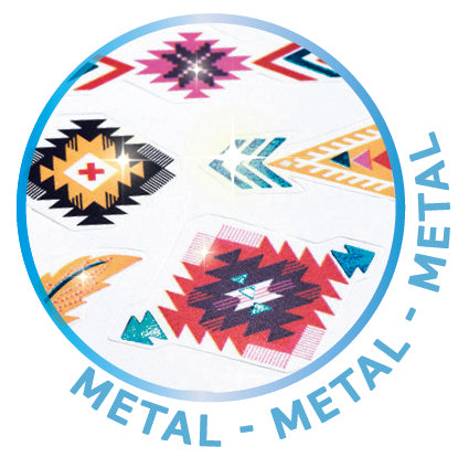 sticker metall-effekt