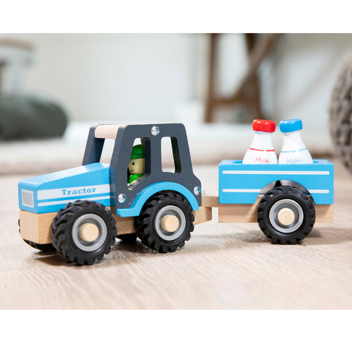 Traktor mit Milchanhänger | New Classic Toys
