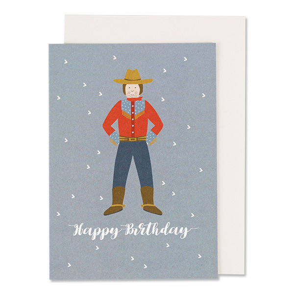 cowboy happy birthday karte