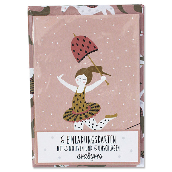 Einladungskarten-Set | Zirkusmädchen  | ava & yves