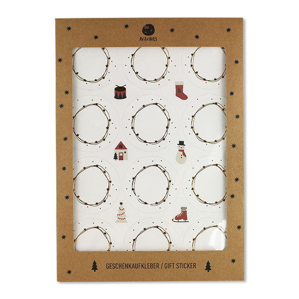 Bastle dir deinen eigenen Adventskalender mit dem Sticker Set von Ava & Yves.  Verpacke 24 kleine Überraschungen in den hübschen Geschenktütchen von Ava & Yves und beklebe sie mit den 24 passenden Stickern - fertig ist der eigene Kalender!  Inhalt: 24 Sticker.