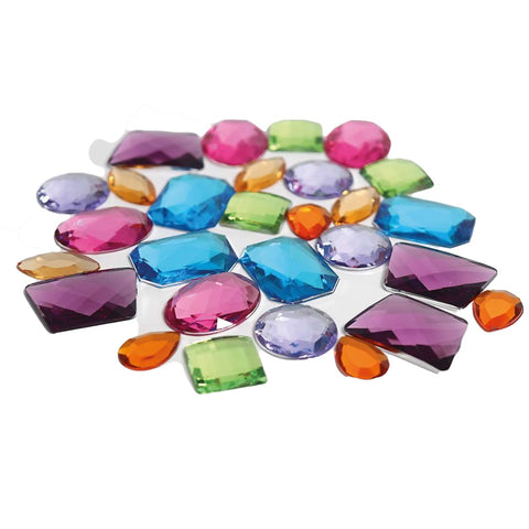 Diese Glitzersteine verzieren funkelnd Geburtstags- und Jahreszeitentische, Burgen und Schlösser aus Bauklötzen und sie sind ein Schatz in jeder geheimen Truhe.  Material: buntes Acryl mit Spiegelfläche auf der Unterseite für noch mehr Glitzereffekt.