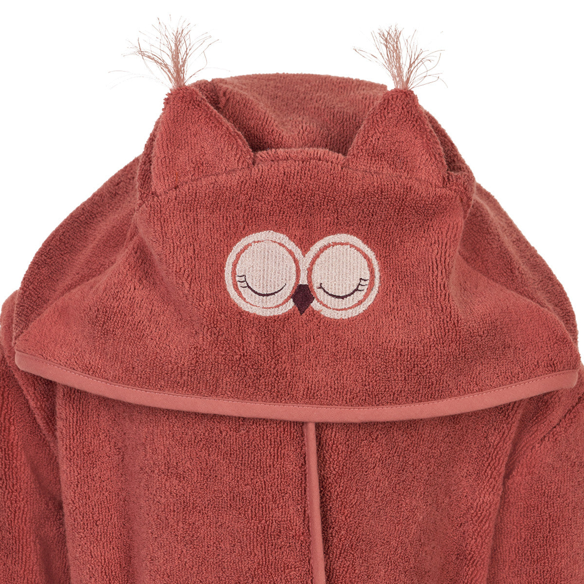 Bademantel  mit Eulen-Kapuze von Pippi Babywear