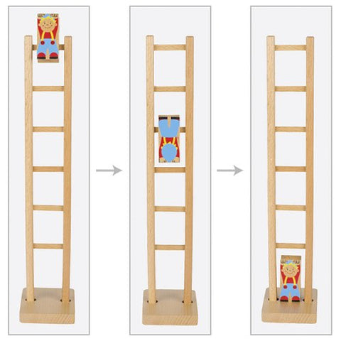 Einmal aufgesetzt purzelt der Klettermax die Leiter herunter. Artikelmaß: 40 cm Gewicht (per Stück): 0,21 kg Altersempfehlung: 3+ Material: Holz