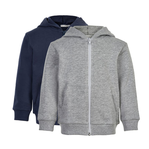 Eine Sweat Jacke  mit Kapuze von Minymo. Eine tolle Basic Sweat Jacke im Doppelpack. Perfekt für Sport, zuhause, oder auch lässig in den Kindergarten und in die Schule.