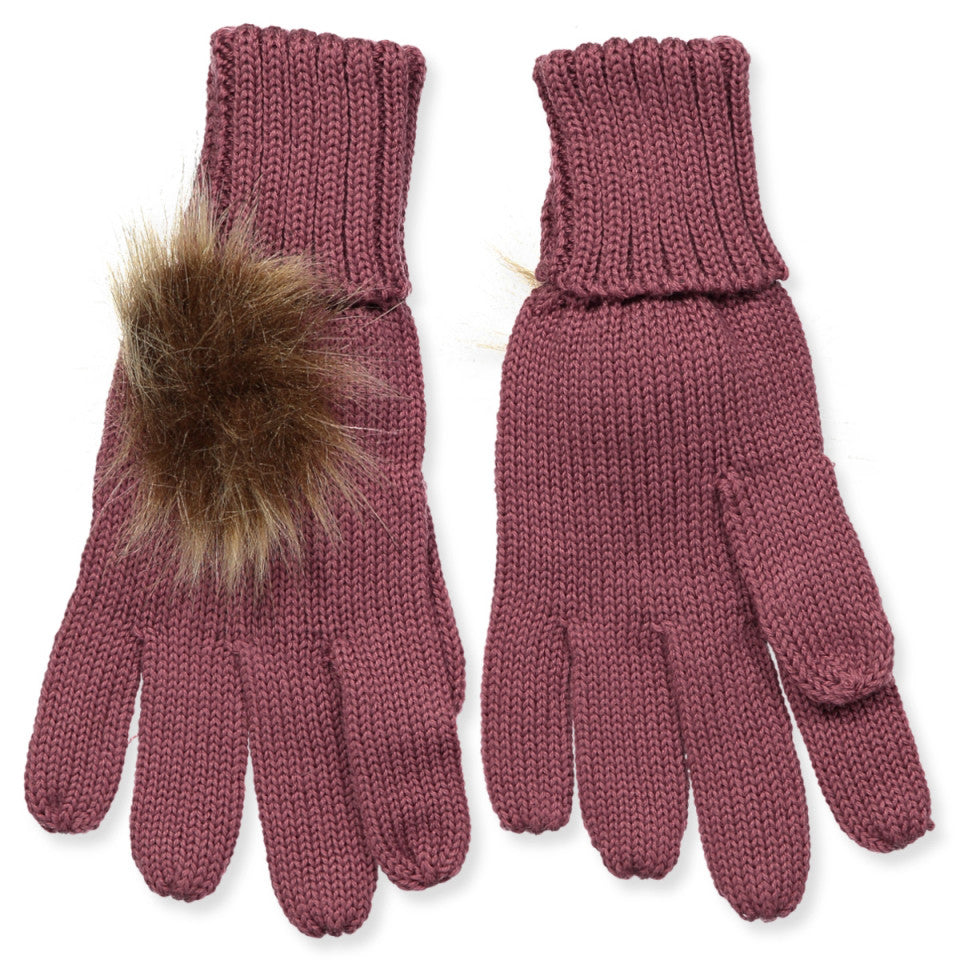 Handschuhe Strick mit Bommel | Burlwood