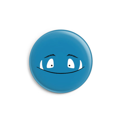 Button Monster Säbelzahn blau | ava & yves