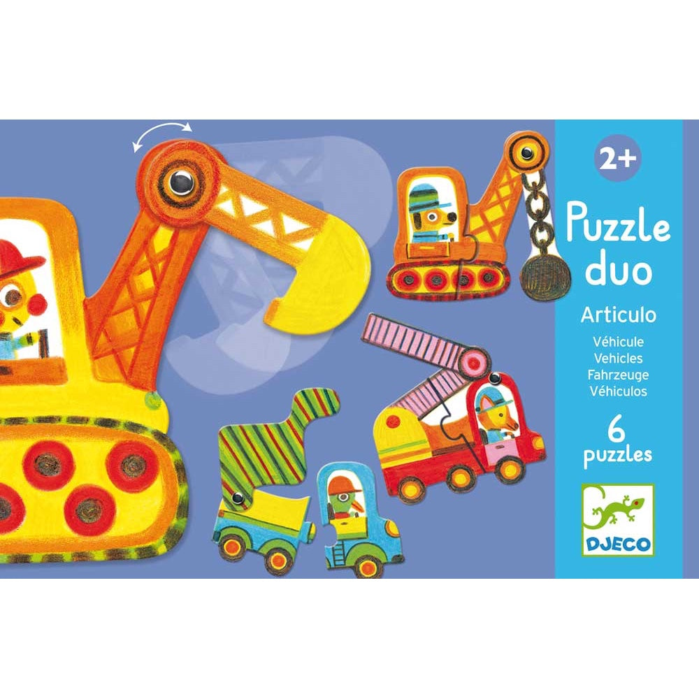 Puzzle duo Fahrzeuge | Djeco