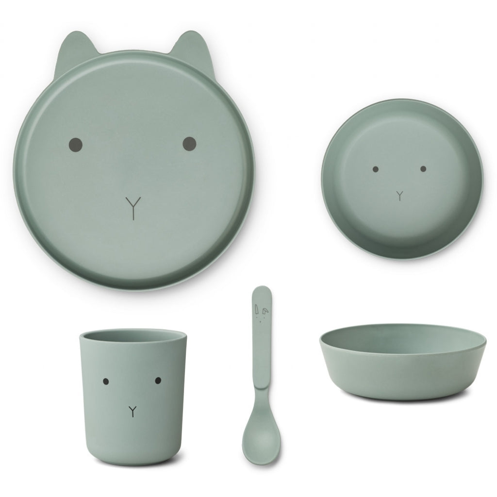 Geschirrset BRODY Tiermotive Katze, Maus | Liewood