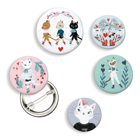 Buttons Lovely Badges Katze | Djeco