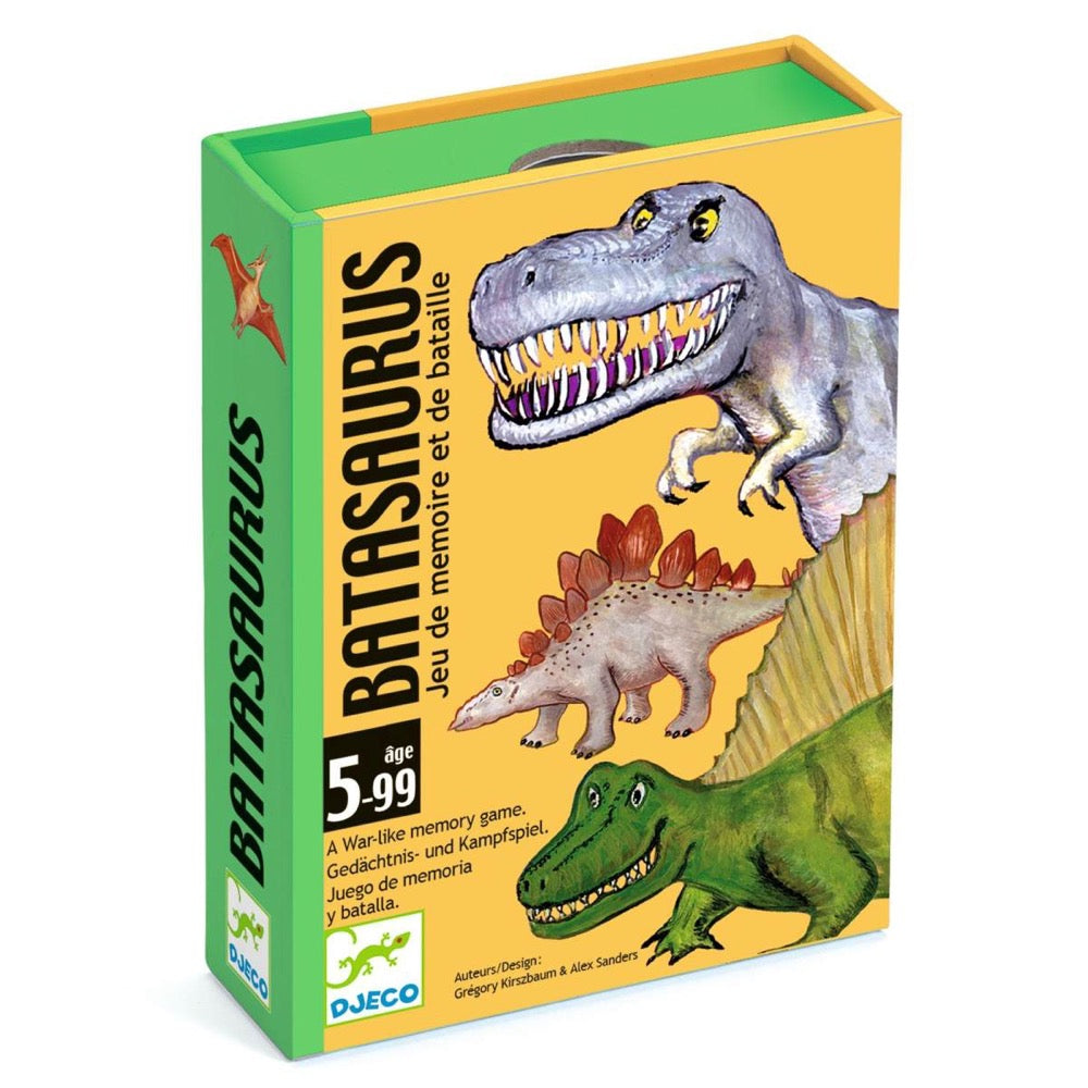 Dinosaurierattacken und Gegenangriffe ... Ein Spiel, bei dem Strategie und Gedächtnis gefragt sind. Die lustigen Dinosaurier erfreuen die ganze Familie. Beobachtung und Schnelligkeit, Taktik, Strategie, Konzentration