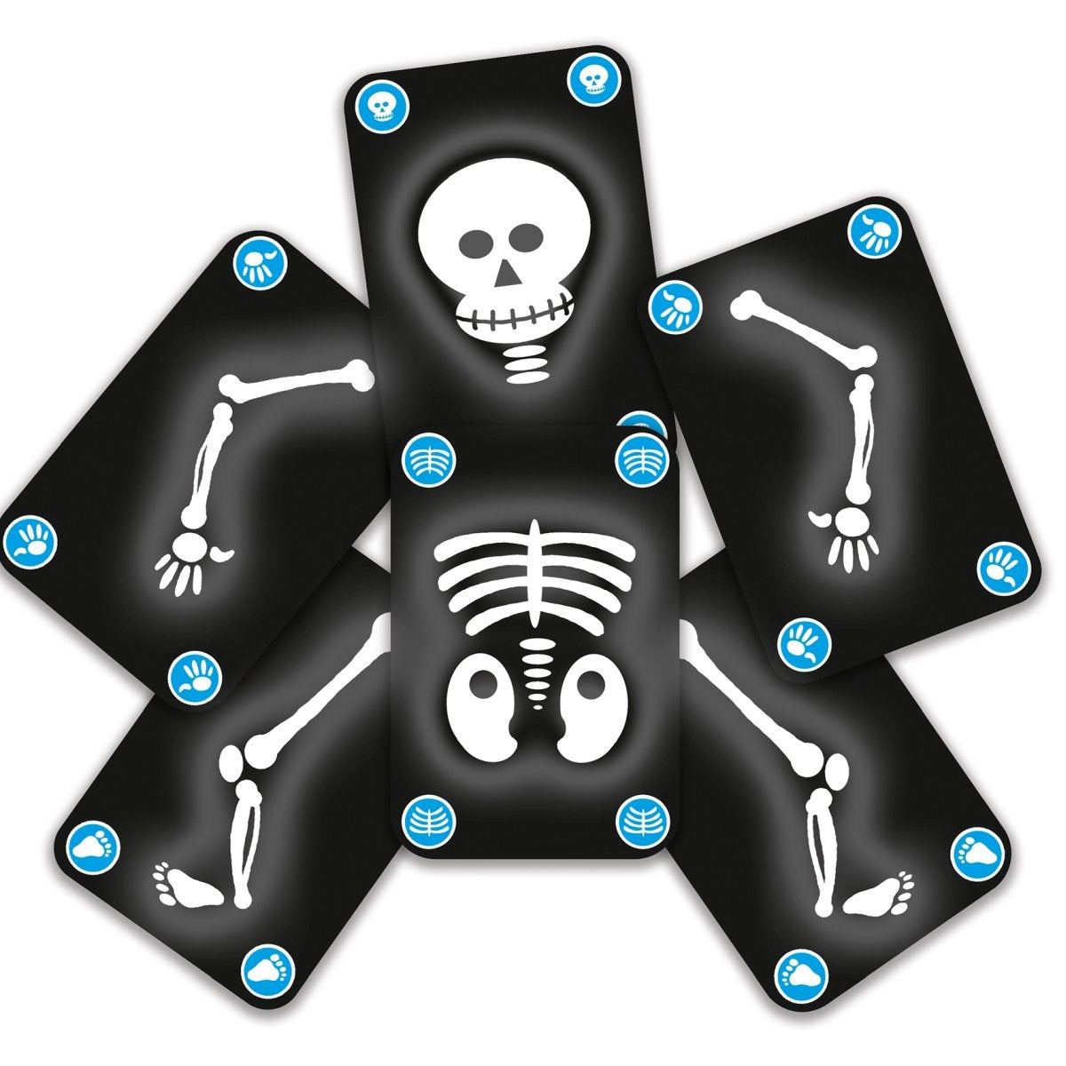ZIEL DES SPIELS: es ist Halloween und die Skelette folgen dem Aufruf der Spieler, die sie so schnell wie möglich wieder zusammensetzen wollen.