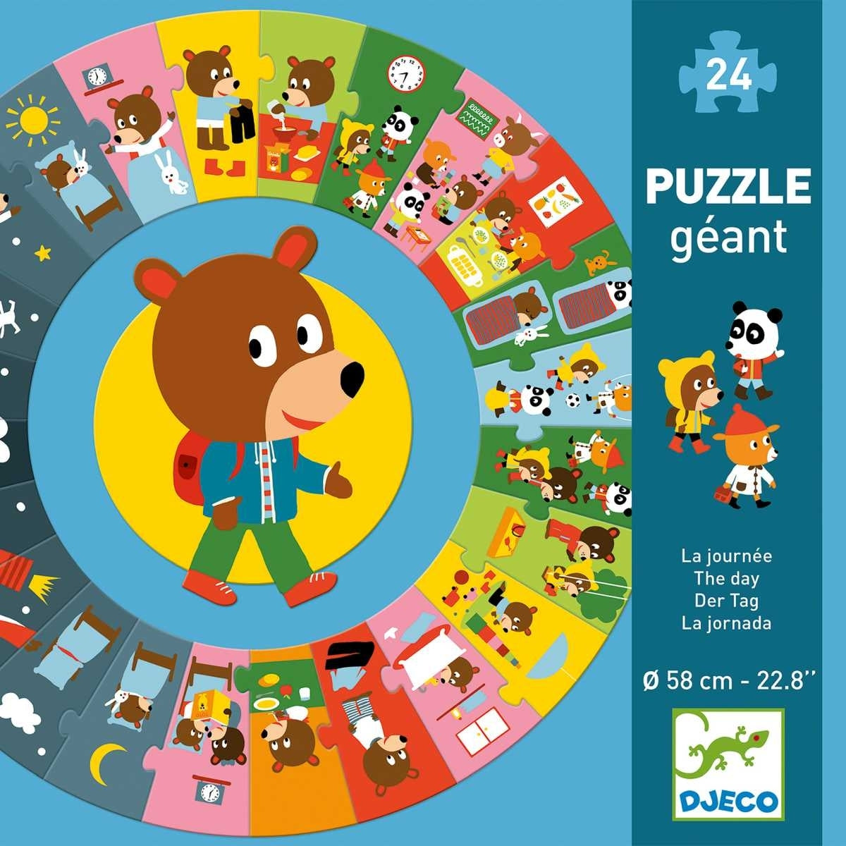 Riesenpuzzle 24 Teile Der Tag mit dem Bär | Djeco
