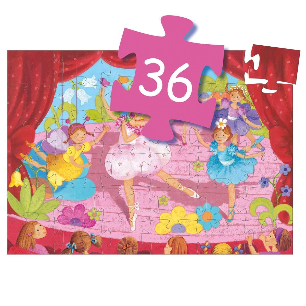 Puzzle 36 Teile Die Ballerina und die Blume | Djeco