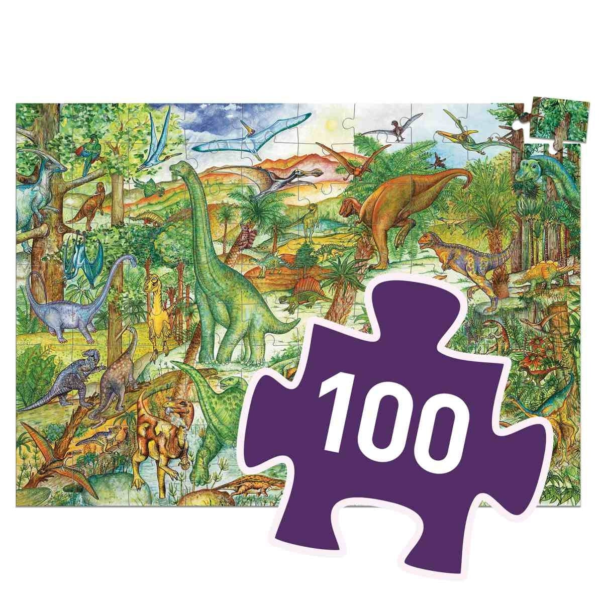 Puzzle Observation  100 Teile Dinosaurier | Djeco