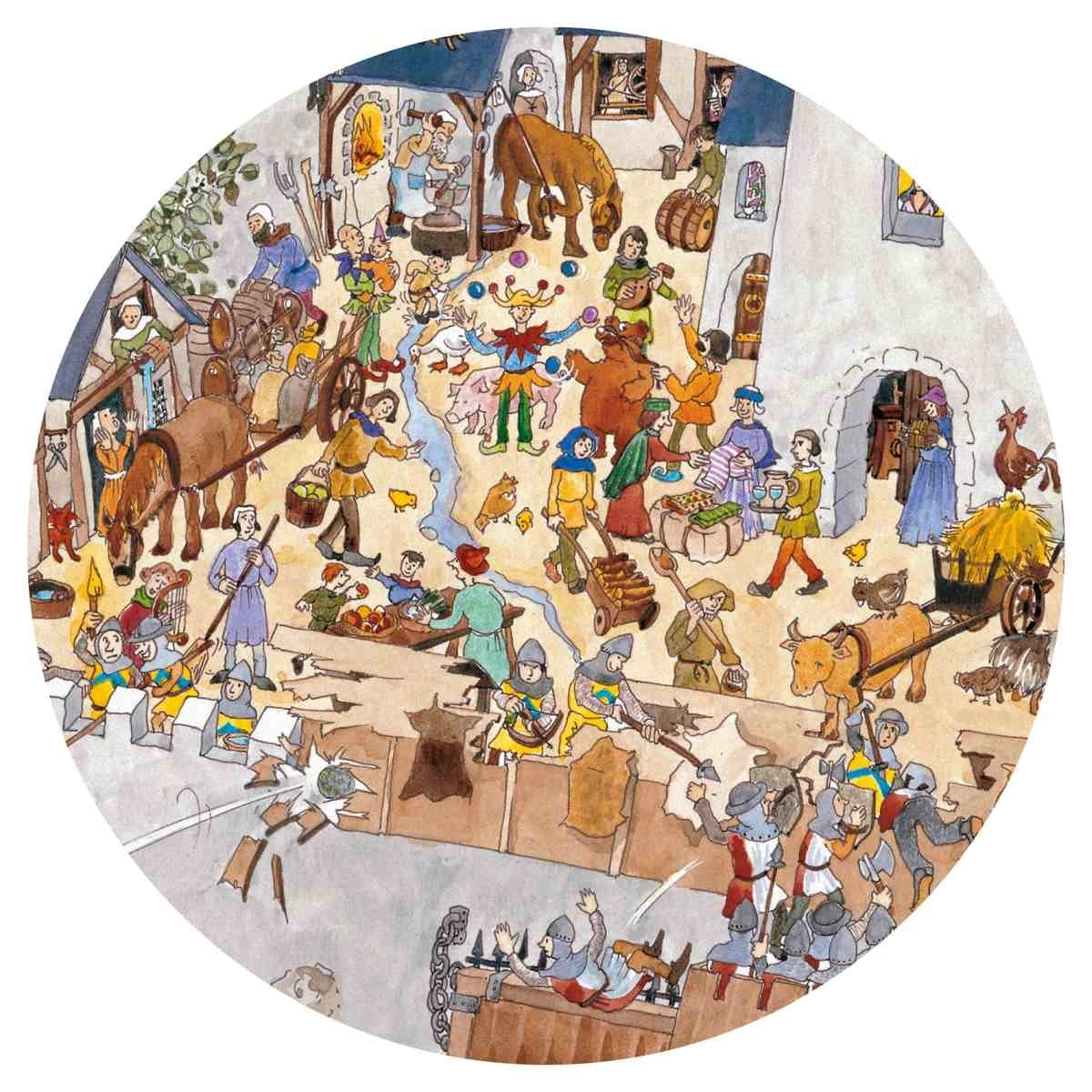 Ein doppelter Knobelspaß für Ritter-Fans ab 5 Jahren. Aus 100 Teilen lässt sich eine tolle Ritterburg zusammensetzen - und was sich da alles tummelt! Am Rand sind Bildausschnitte abgebildet, die im Hauptmotiv wiedergefunden werden sollen. Eine tolle Beschäftigung für dich und deine Freunde - wer findet den kleinen Helm zuerst?