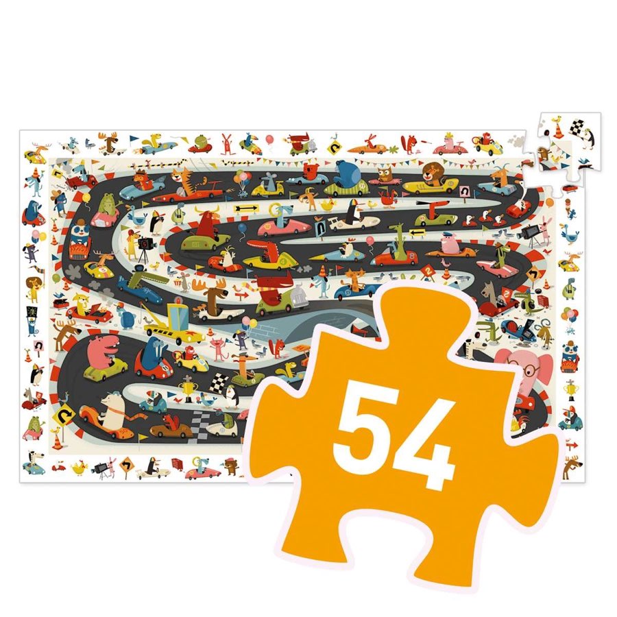 Puzzle Observation 54 Teile Auto Rally | Djeco