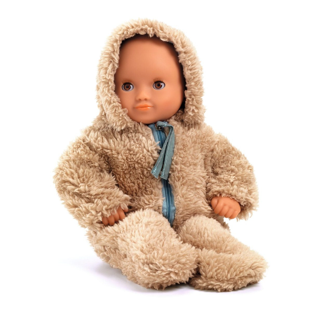 Baby Puppenkleidung Pomea | Einteiler Winter | Teddyanzug | Djeco