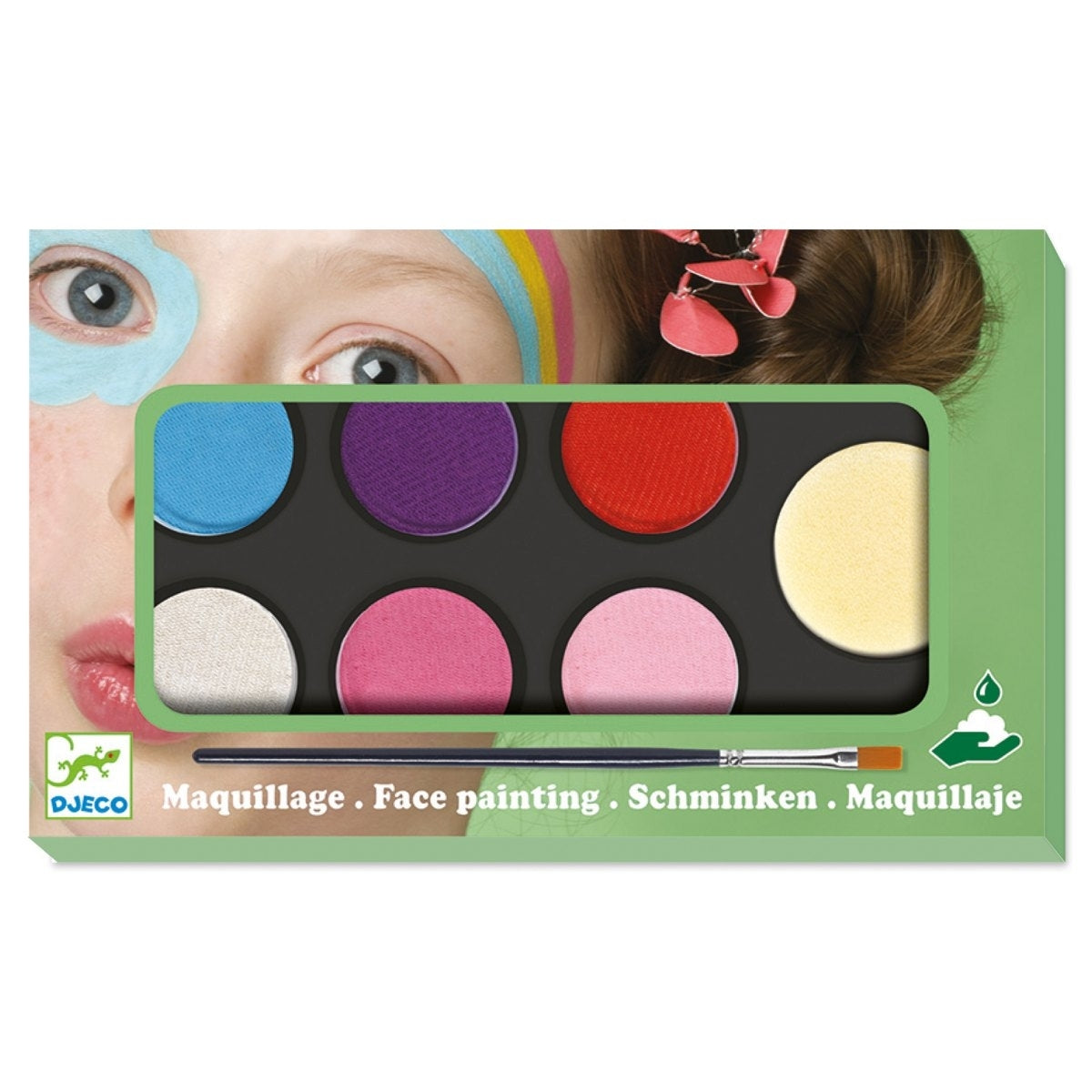 Schminkfarben Palette mit 6 Farben sweet auswaschbar | Djeco
