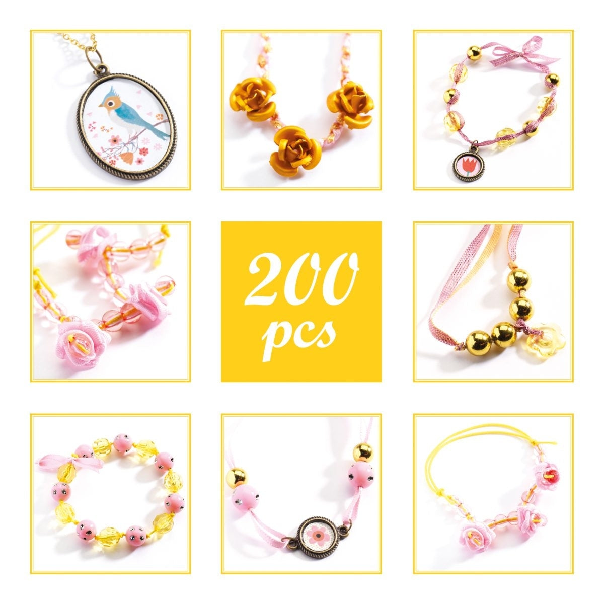 Schmuckbastelset Perlen und Blumen | Djeco