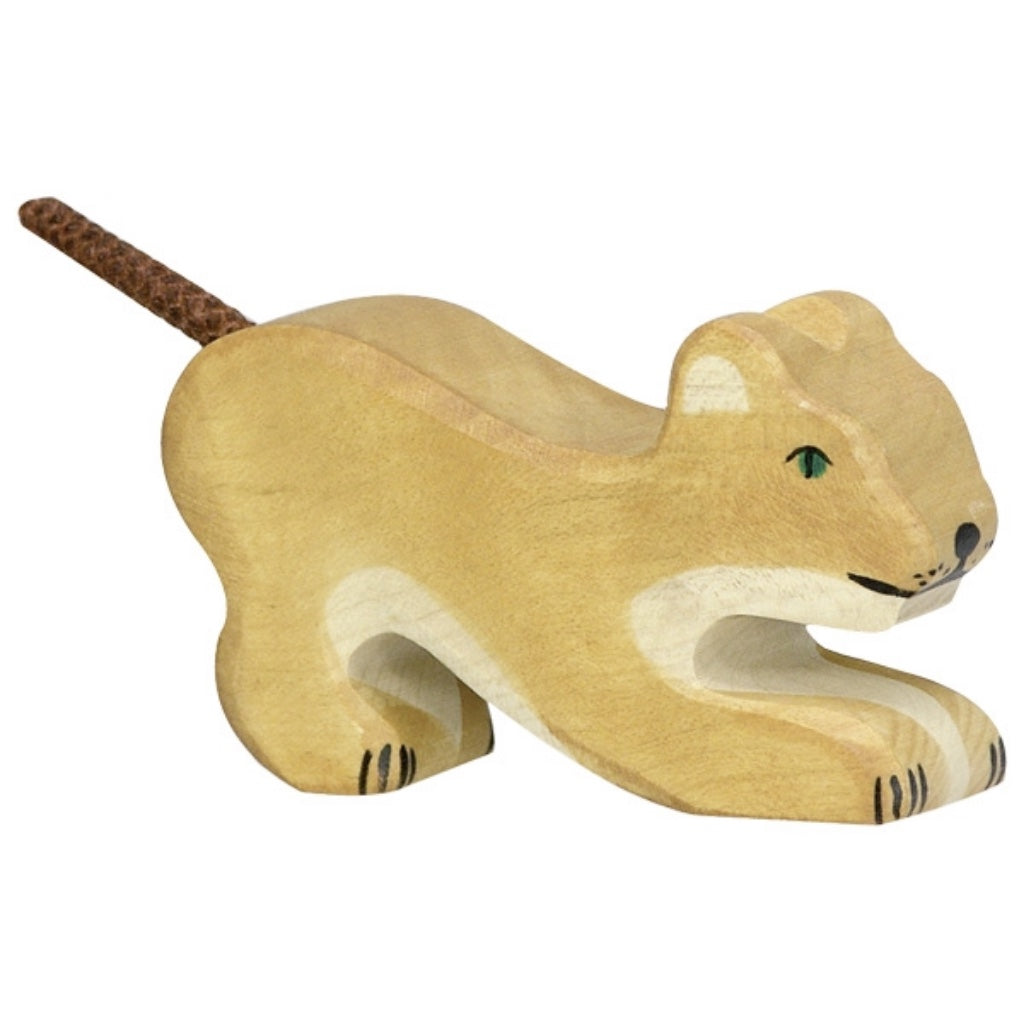 Löwe, klein spielend | Holztiger