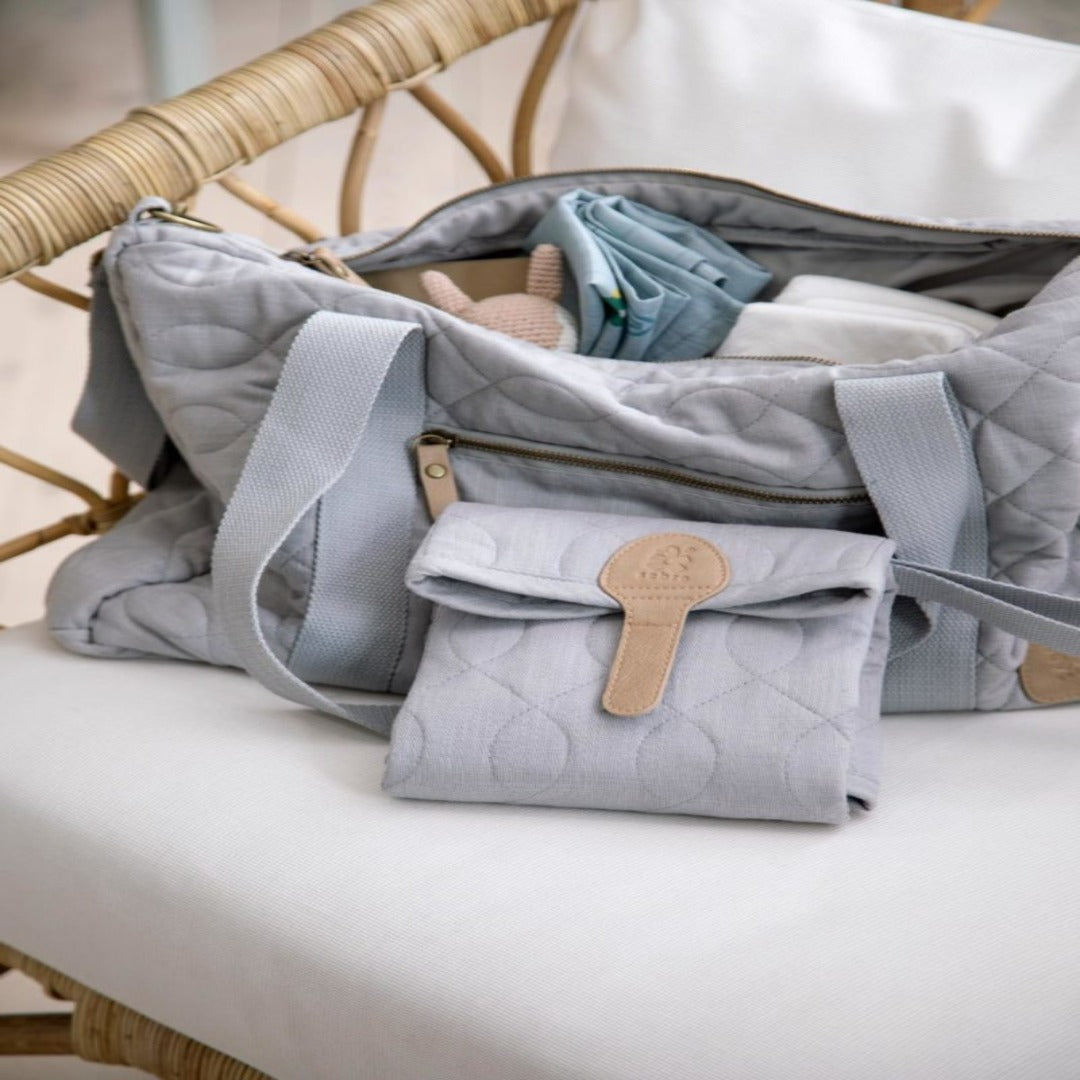 Wickeltasche abgesteppt | Elefantengrau | Sebra
