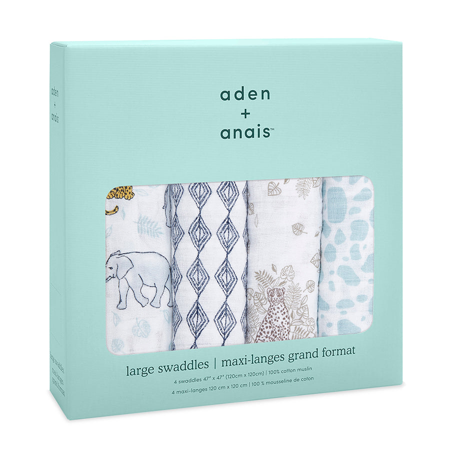 Swaddle Baumwolle Classic Pucktuch JUNGLE SET | aden + anais