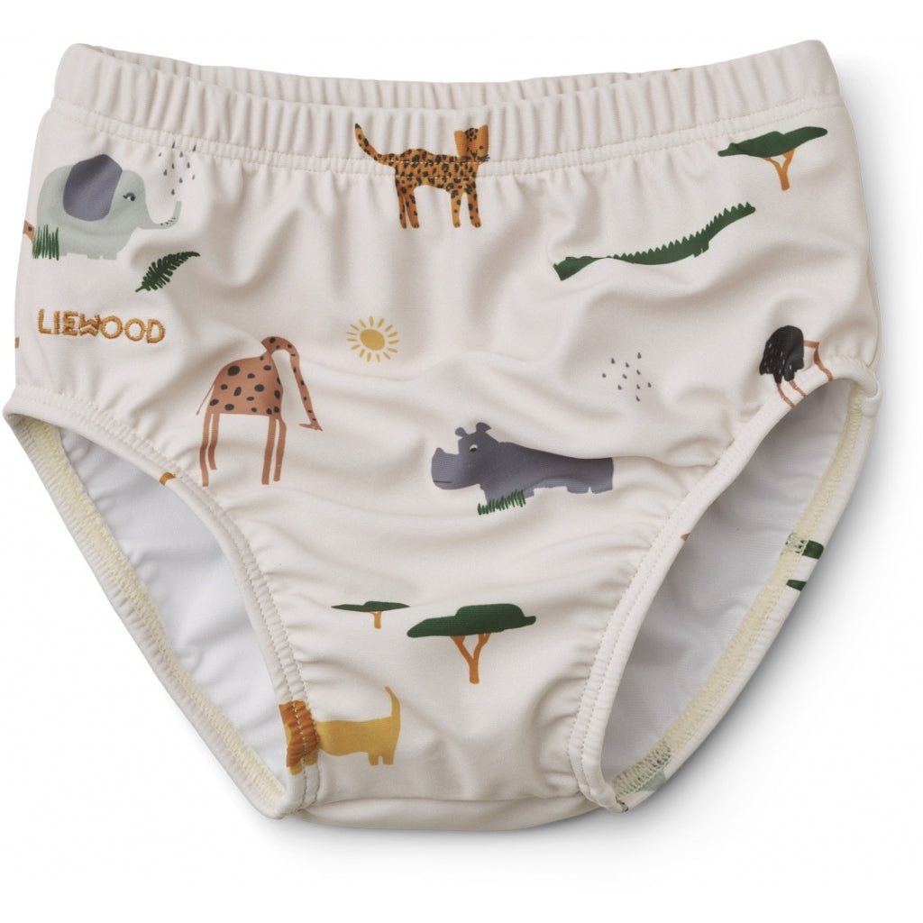 Diese Badehose bietet viel Platz für eine Windel und ist einfach perfekt zum Kombinieren mit einem Schwimm-T-Shirt aus recyceltem Poly