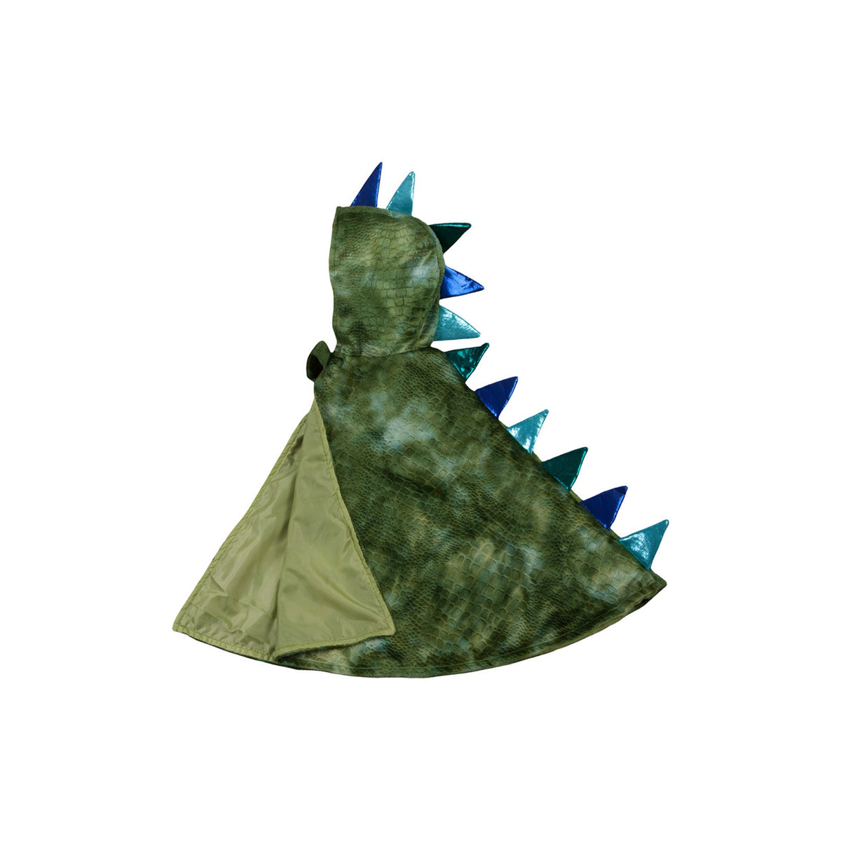 Dieser Dino-Umhang aus der Dino-Kollektion verfügt über strukturiertes Velours, realistische Augen und 3D-Details an der Kapuze. Der T-Rex ist der König der Dinosaurier und hat einen langen Schwanz und große Filzzähne! Die gefütterte Kapuze und der Klettverschluss machen diesen Umhang strapazierfähig und waschmaschinenfest.