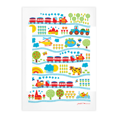 hübsches retro poster fürs kinderzimmer