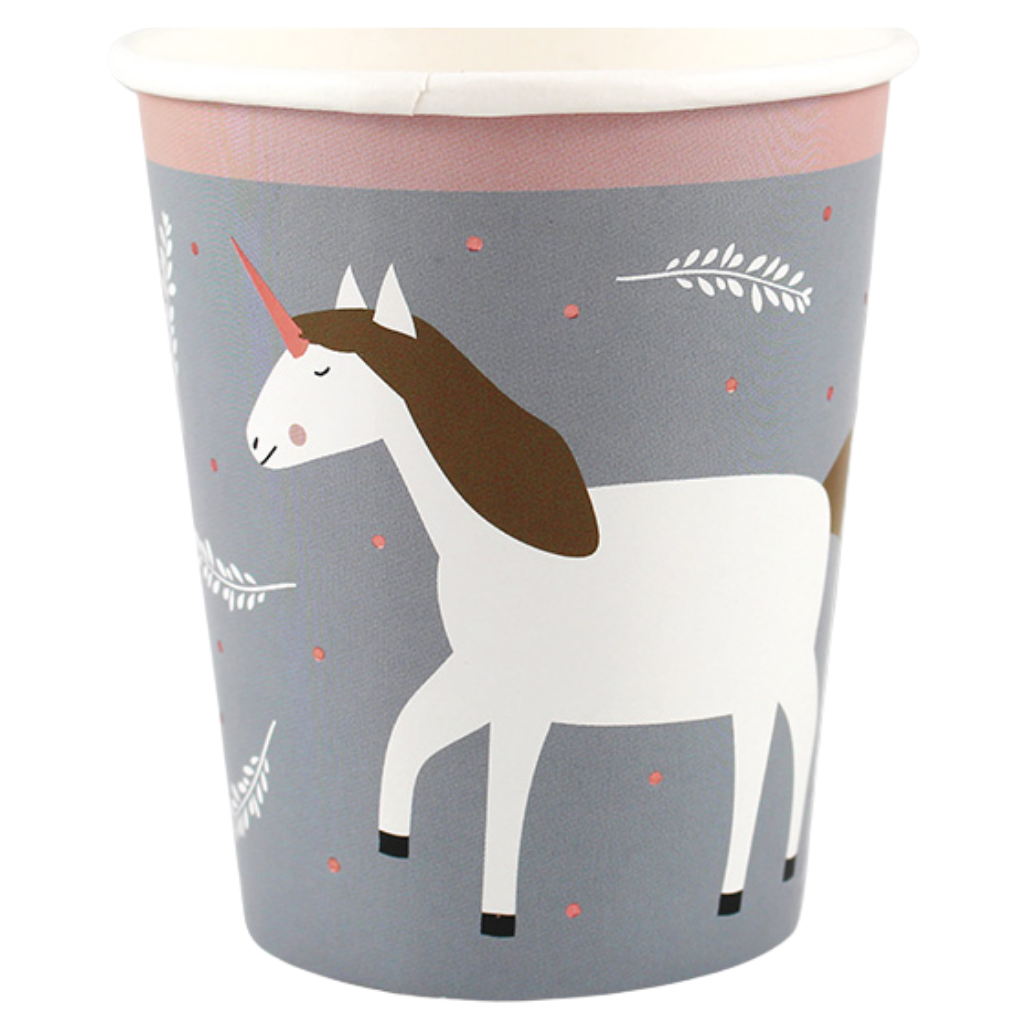 Pappbecher Einhorn | 8 Stk. im Set 250 ml | ava & yves
