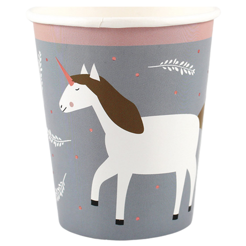 Pappbecher Einhorn | 8 Stk. im Set 250 ml | ava & yves