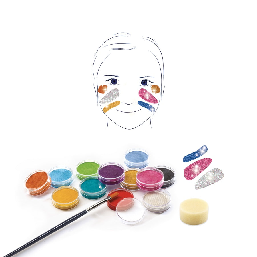 Schminkfarben Palette mit 6 Farben metallic auswaschbar | Djeco